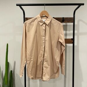 COS Tan Button Down US6